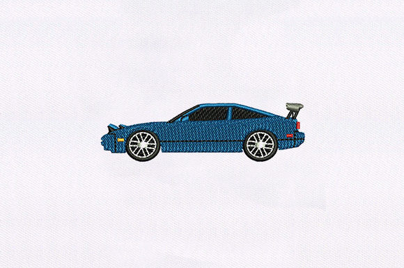 Crafting Holiday Memories with the Blue Stylish Car Embroidery Design