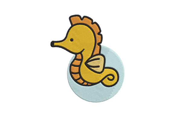 Cute Sea Horse Cartoon Embroidery Design Review