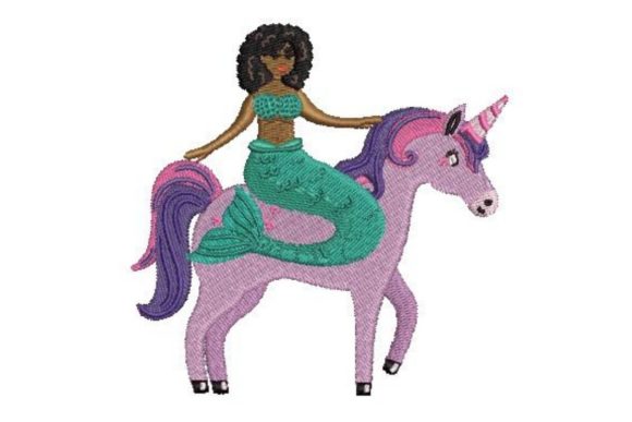 Mermaid Riding a Unicorn for Handmade Gifts