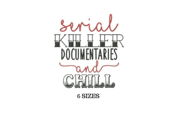 Serial Killer Embroidery Design for Boutique Apparel