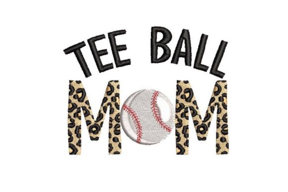 Tee Ball Leopard Mom Embroidery Design Review